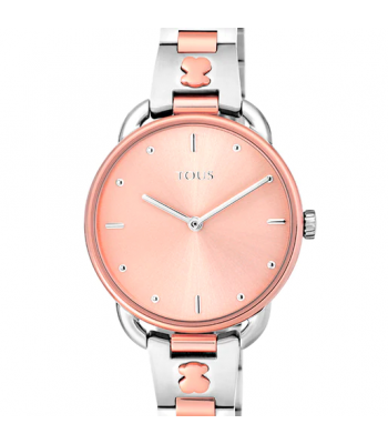 ❤️ Reloj Tous de mujer Let Mesh bicolor rosado con malla, 000351490.