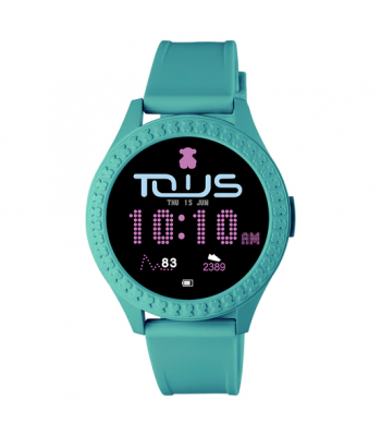 Reloj smartwatch con correa de silicona verde D-Connect